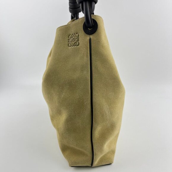 Loewe Anagram Flamenco Hobo Tote Beige Suede Vintage - Picture 5 of 16